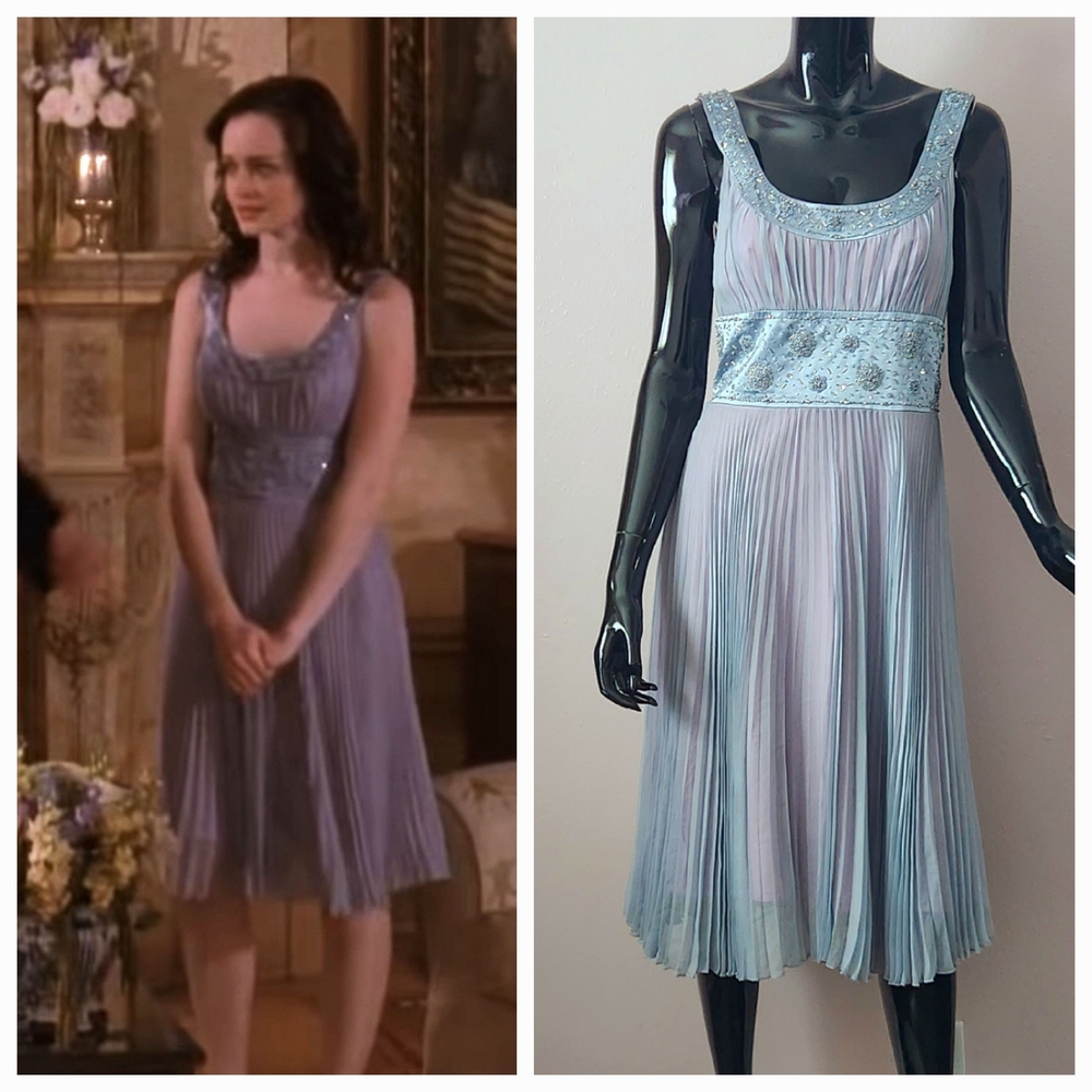 ASO Gilmore Girls S5 E19 "But I'm a Gilmore" Rory's blue dress 👗